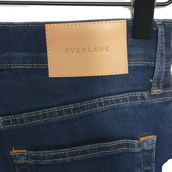 Everlane The Authentic Stretch High Rise Ankle Skinny Blue Denim Jean Size 24 - Picture 10 of 15